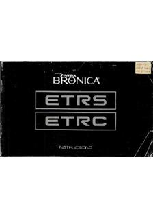 Bronica ETR C manual. Camera Instructions.